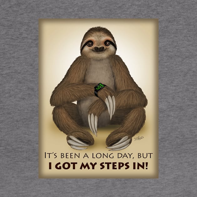 SLOTH I Got My Steps In by Cozmic Cat